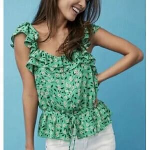 CAbi Festival Tank Green Top Medium